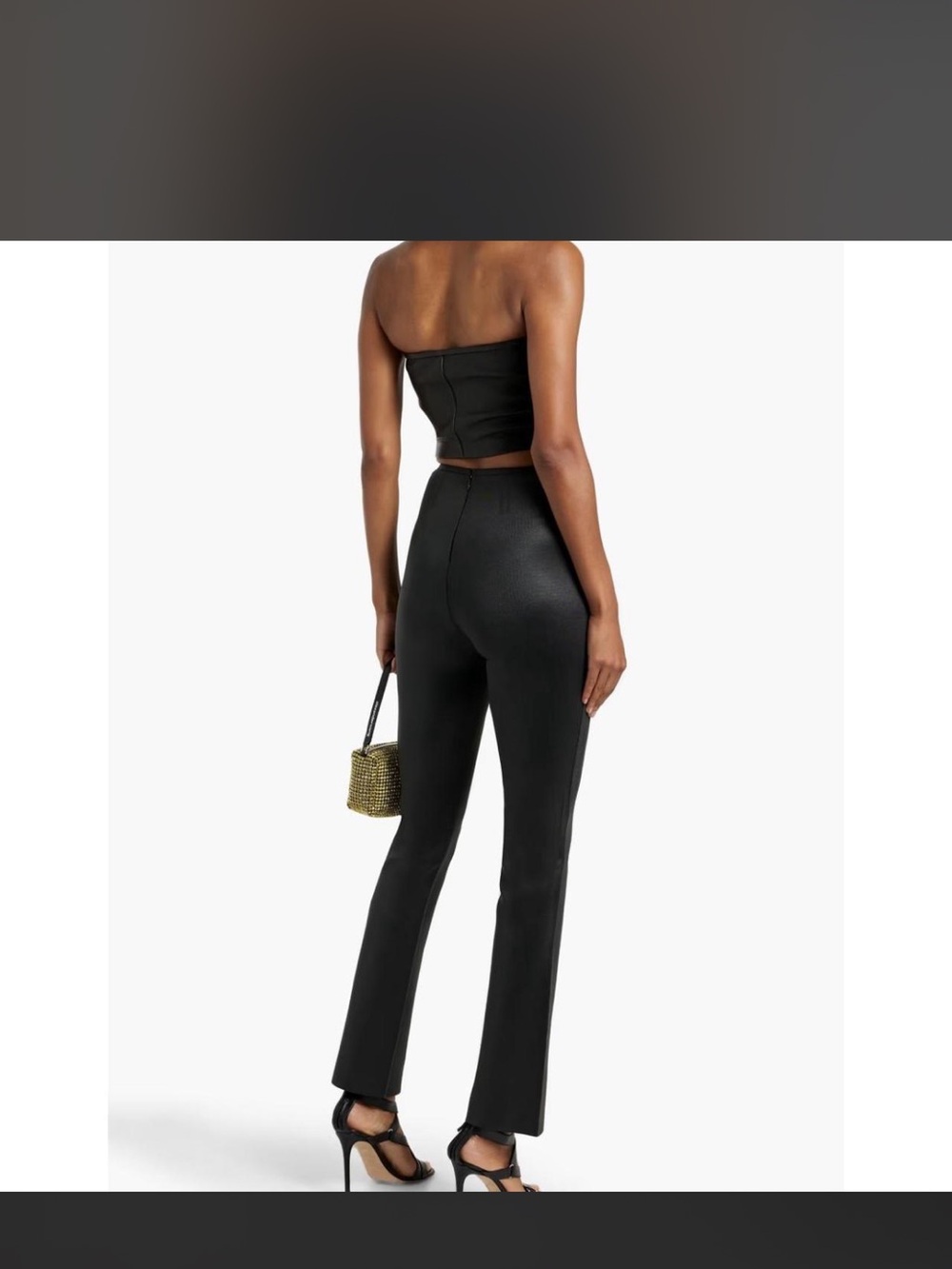 Alexander Wang Black Boot-Cut Leather Pants - Picture 4 of 7